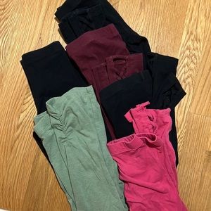 6 pairs of old navy leggings size small 6/7